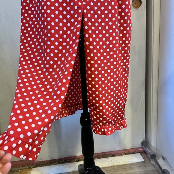 Melissa Harper MHM Red White Polka Dots Dress Sleeveless Zipper Minnie Mouse - Picture 6 of 11